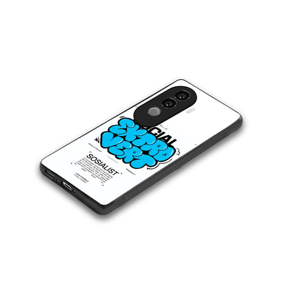 Social Extrovert stylish phone case for vivo v40e | glossy glass and slim fit