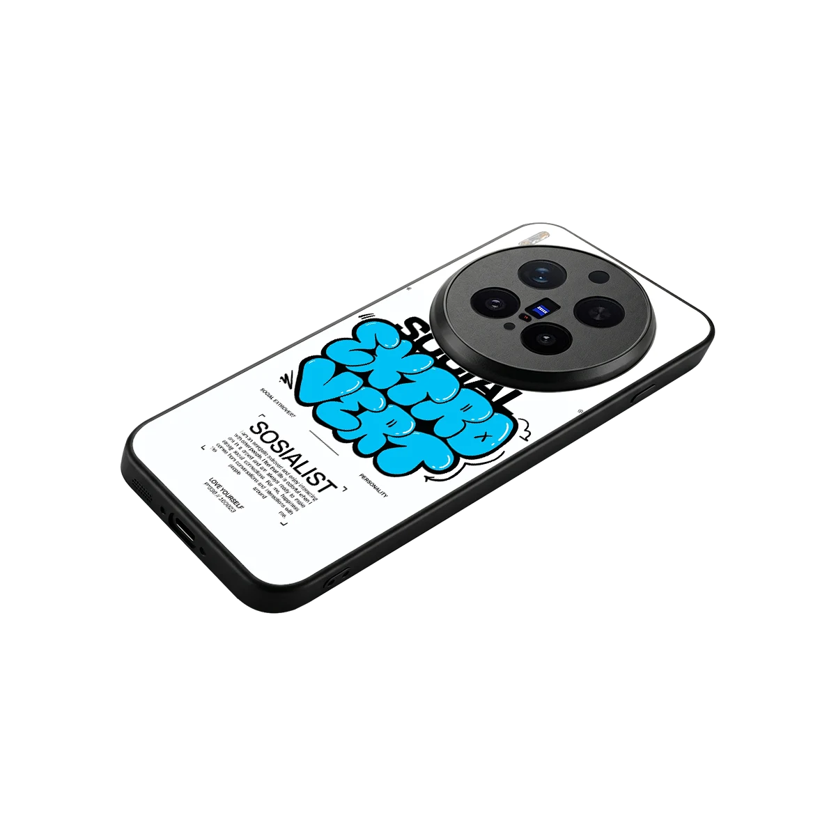 Social Extrovert stylish phone case for vivo x300 pro | glossy glass and slim fit