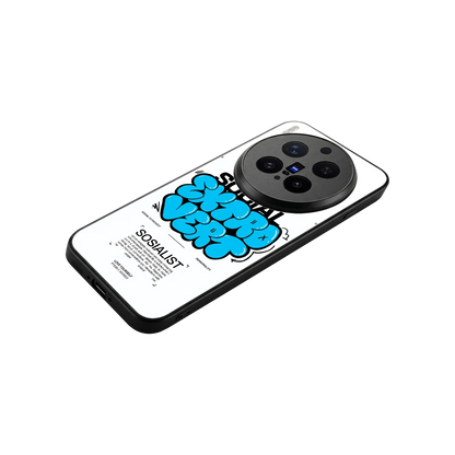 Social Extrovert stylish phone case for vivo x300 pro | glossy glass and slim fit