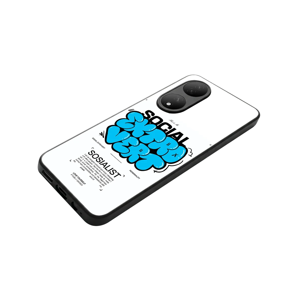 Social Extrovert stylish phone case for Vivo-y100 | glossy glass and slim fit