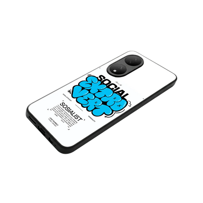 Social Extrovert stylish phone case for Vivo-y100 | glossy glass and slim fit