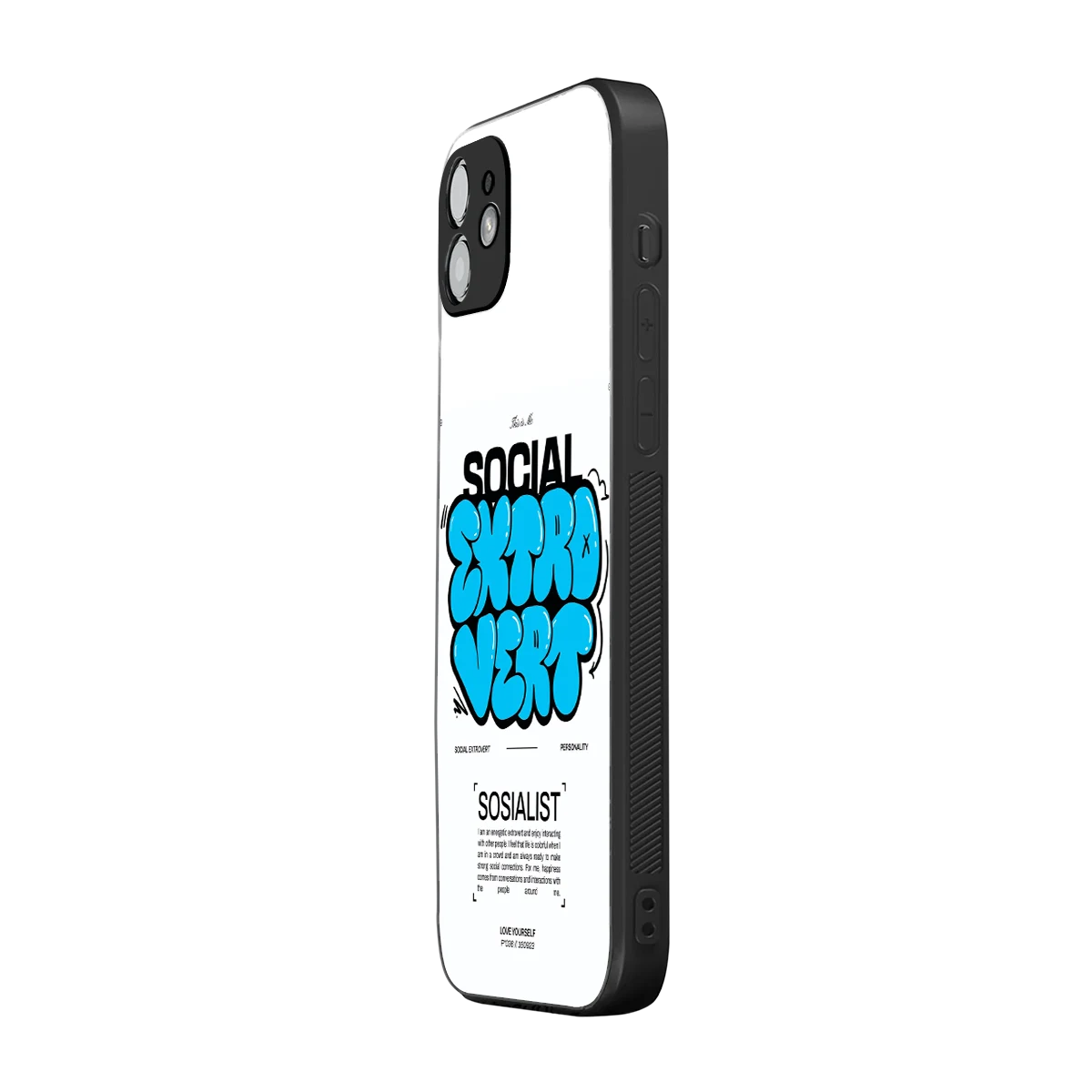 Social Extrovert iphone 11 mobile cover | shockproof glass phone case