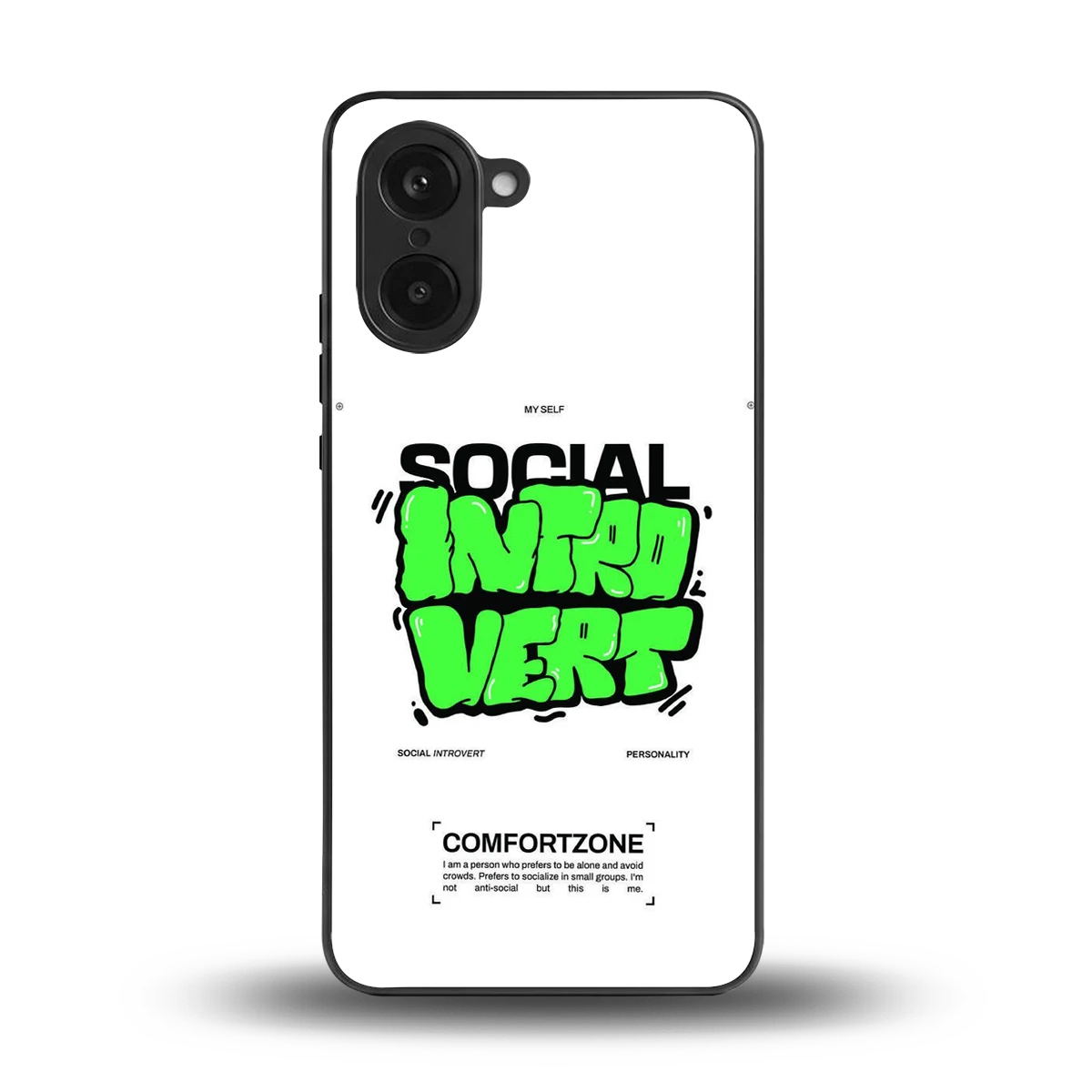 Social Introvert back phone cover | glass case for oneplus nord ce5 5g