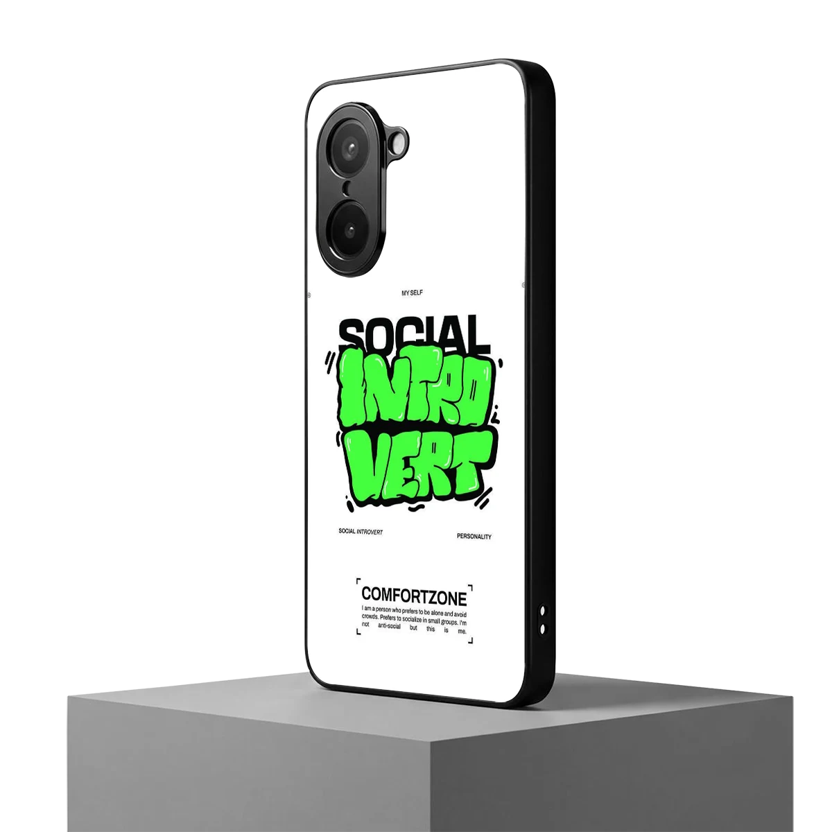 Social Introvert oneplus nord ce5 5g mobile cover | shockproof glass phone case