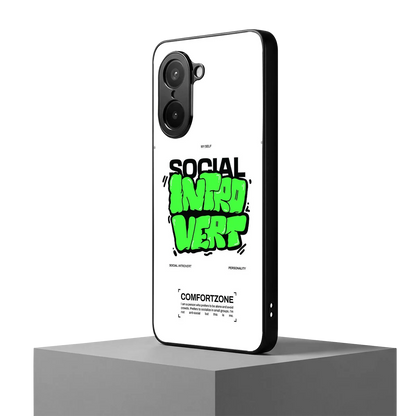 Social Introvert oneplus nord ce5 5g mobile cover | shockproof glass phone case
