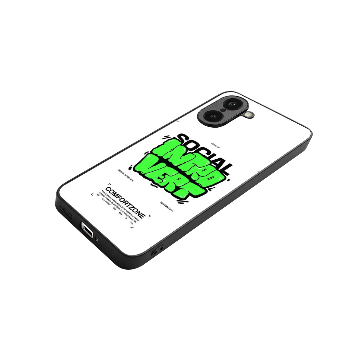 Social Introvert stylish phone case for oneplus nord ce5 5g | glossy glass and slim fit