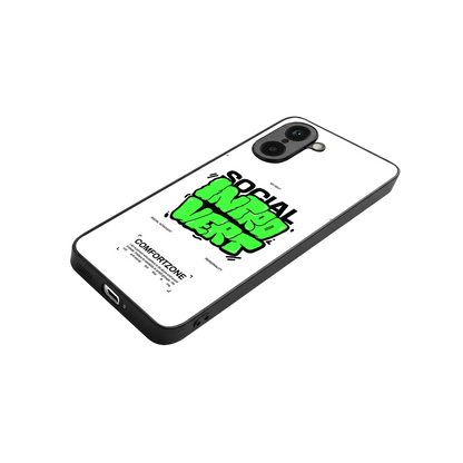 Social Introvert stylish phone case for oneplus nord ce5 5g | glossy glass and slim fit