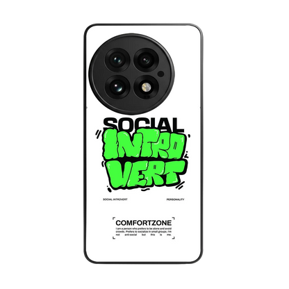 Social Introvert back phone cover | glass case for oneplus 13