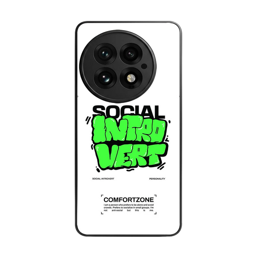 Social Introvert back phone cover | glass case for oneplus 13