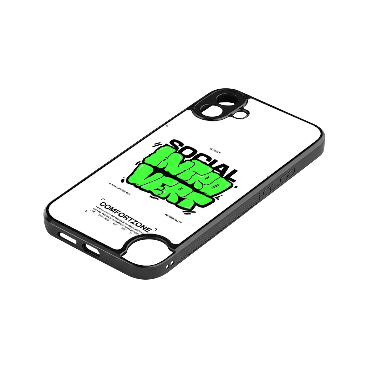 Social Introvert stylish phone case for cmf nothing phone 1 | glossy glass and slim fit