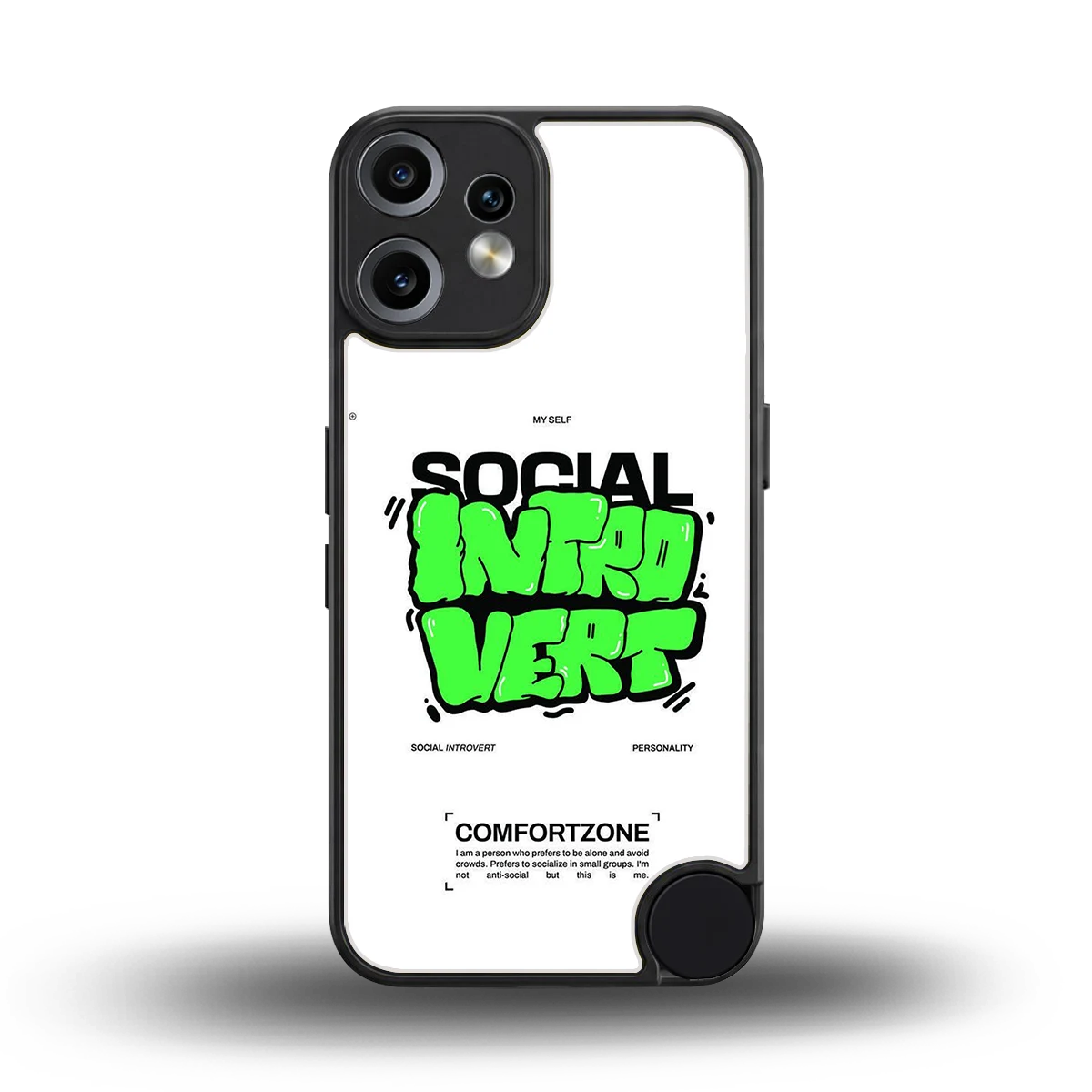 Social Introvert back phone cover | glass case for cmf nothing phone 2 pro