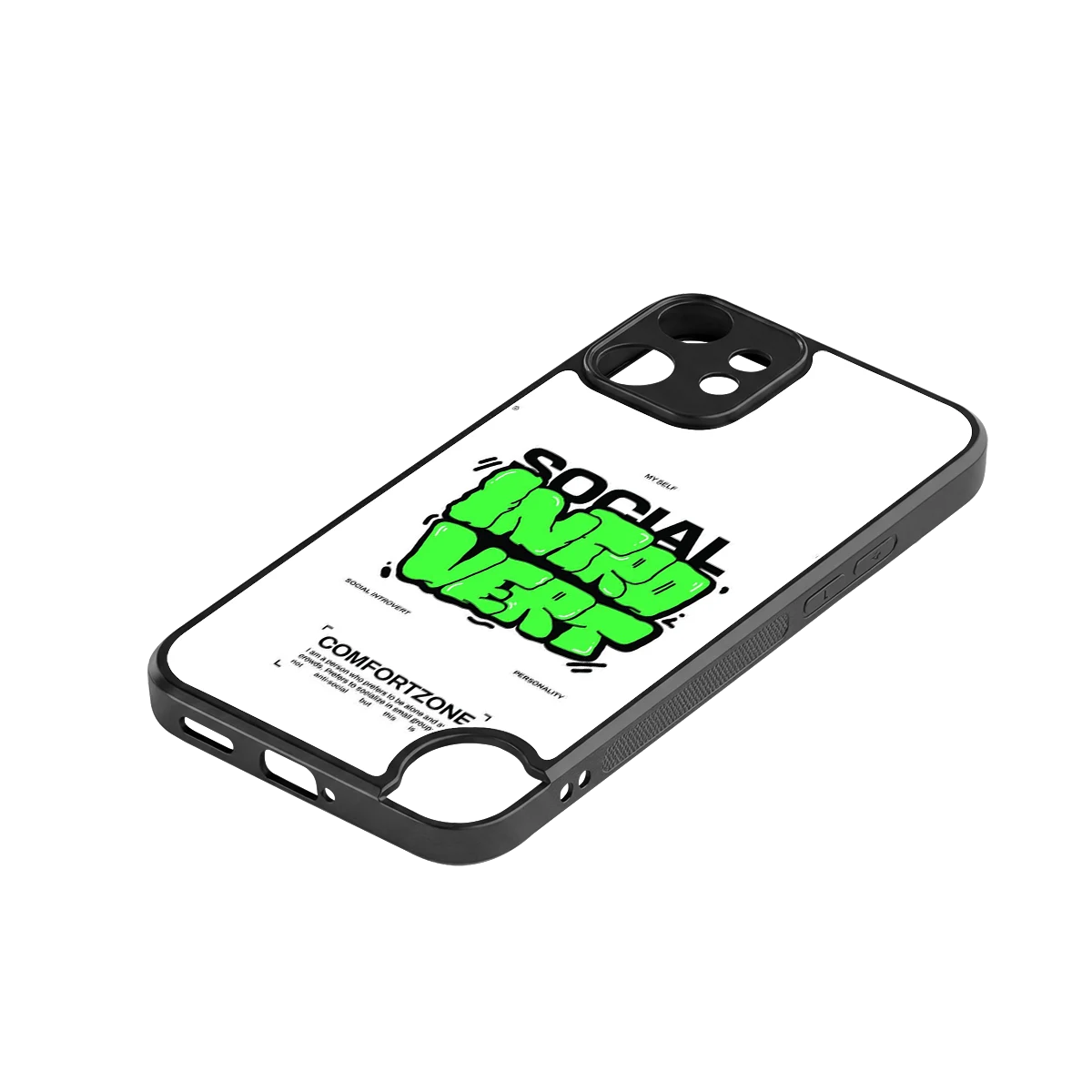 Social Introvert stylish phone case for cmf nothing phone 2 pro | glossy glass and slim fit