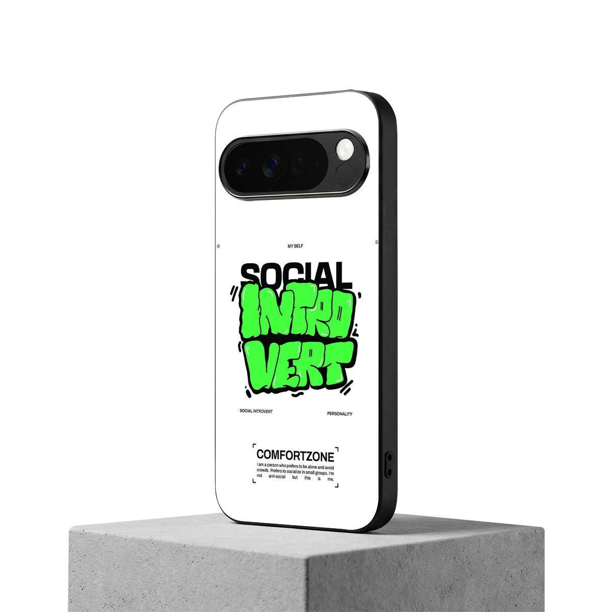Social Introvert google pixel 10 pro xl mobile cover | shockproof glass phone case