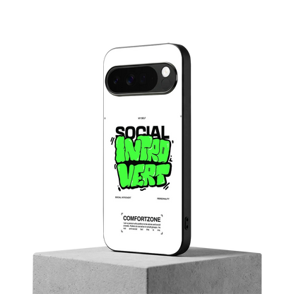 Social Introvert google pixel 10 pro xl mobile cover | shockproof glass phone case