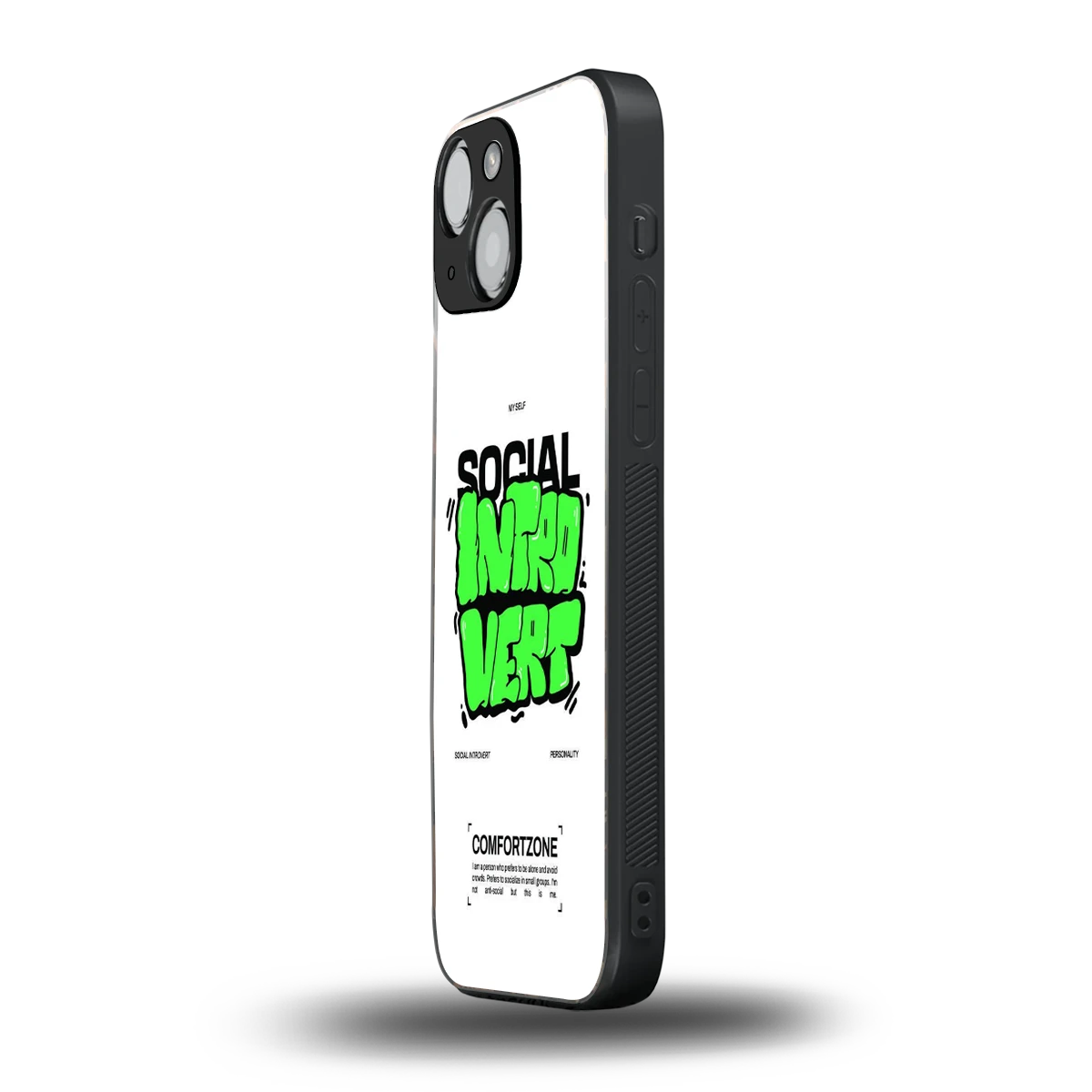 Social Introvert iphone 13 mini mobile cover | shockproof glass phone case