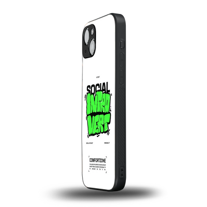 Social Introvert iphone 14 mobile cover | shockproof glass phone case