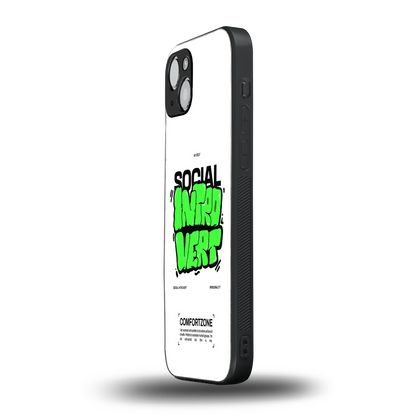 Social Introvert iphone 15 mobile cover | shockproof glass phone case