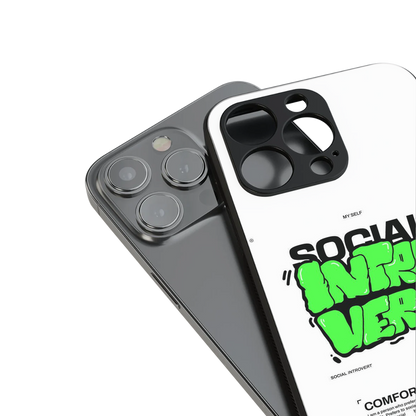 Social Introvert stylish phone case for iPhone 16 | glossy glass and slim fit