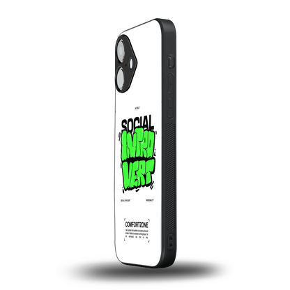 Social Introvert iPhone 16 mobile cover | shockproof glass phone case