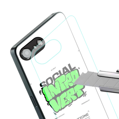 Social Introvert stylish phone case for iphone 16e | glossy glass and slim fit