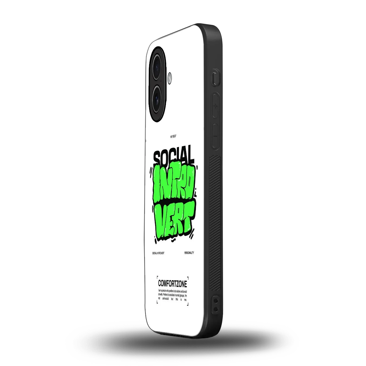 Social Introvert iphone 17 mobile cover | shockproof glass phone case