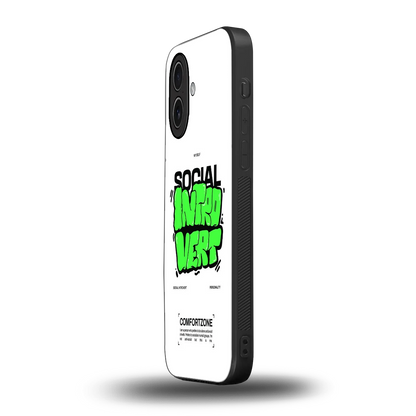 Social Introvert iphone 17 mobile cover | shockproof glass phone case