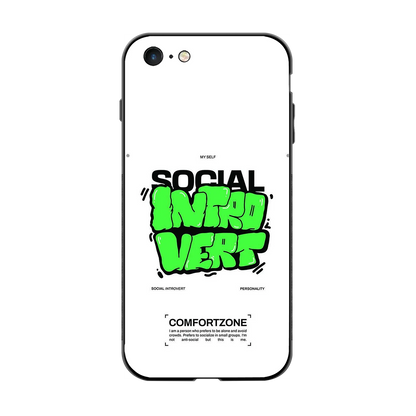Social Introvert back phone cover | glass case for iphone 6