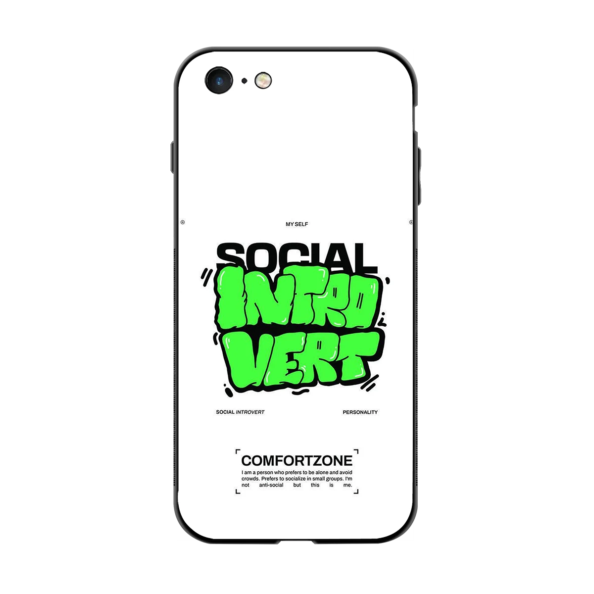 Social Introvert back phone cover | glass case for iphone 6s plus