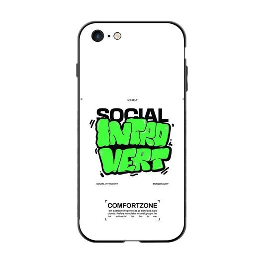 Social Introvert back phone cover | glass case for iphone 6s plus