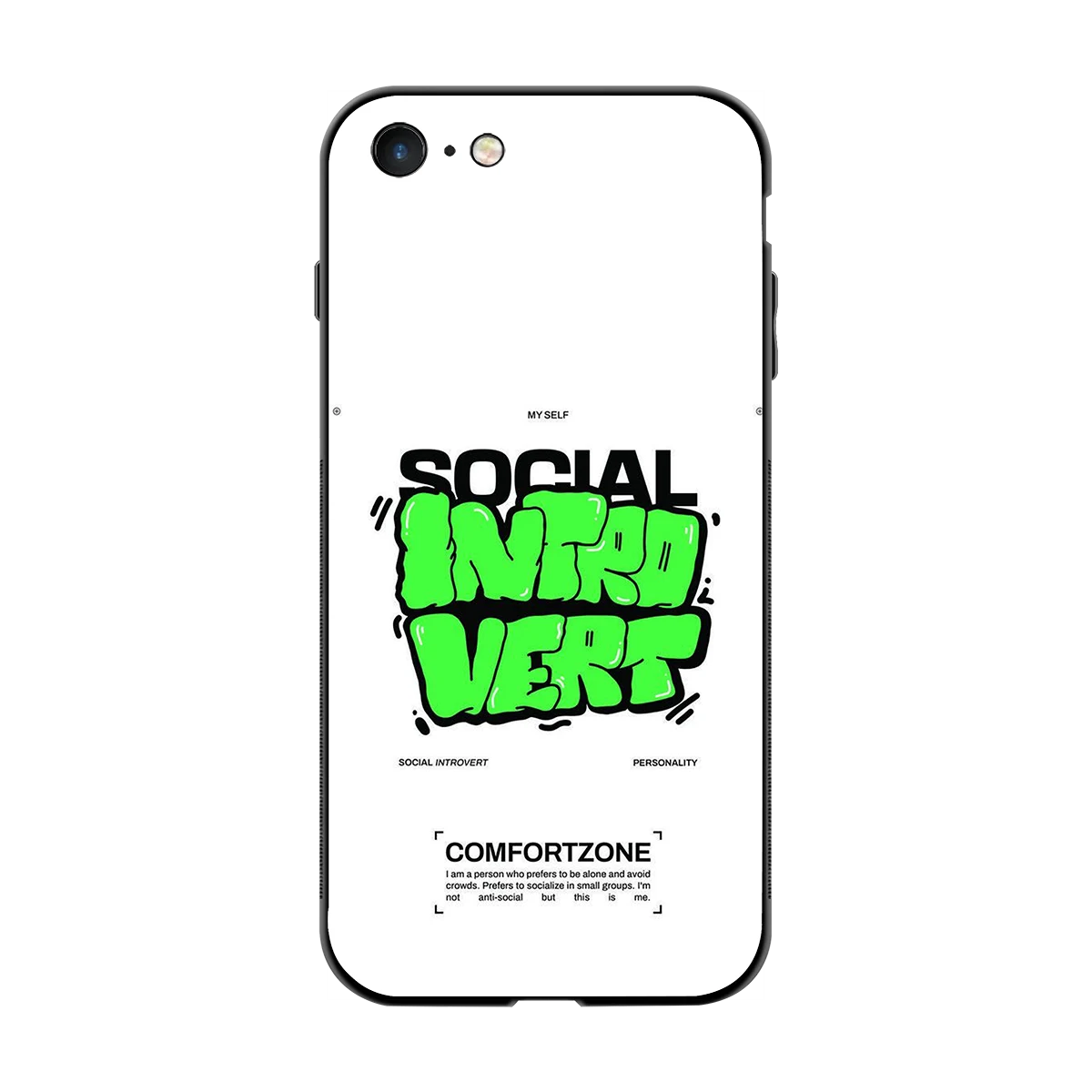 Social Introvert back phone cover | glass case for iphone 7