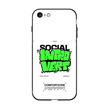 Social Introvert back phone cover | glass case for iphone 7
