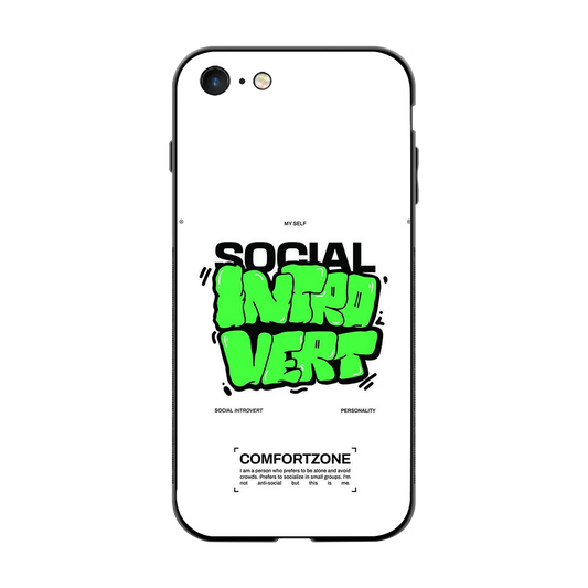 Social Introvert back phone cover | glass case for iphone 7