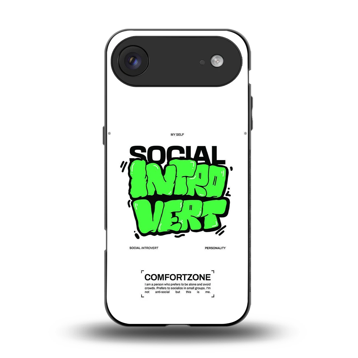 Social Introvert back phone cover | glass case for iphone air
