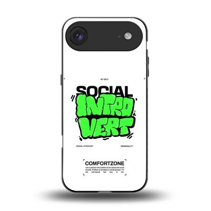 Social Introvert back phone cover | glass case for iphone air