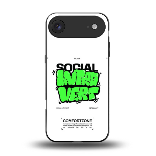 Social Introvert back phone cover | glass case for iphone air