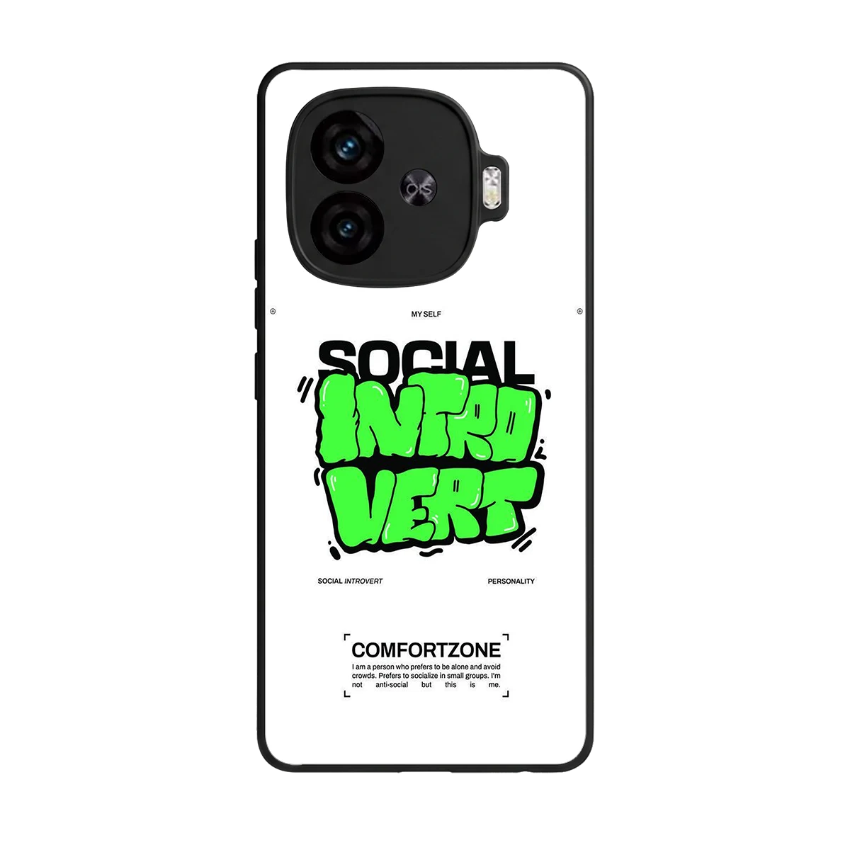 Social Introvert back phone cover | glass case for iqoo neo 10r 5g