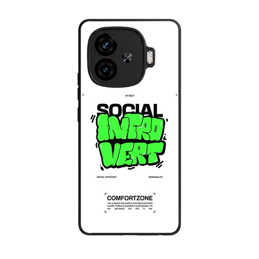 Social Introvert back phone cover | glass case for iqoo neo 10r 5g