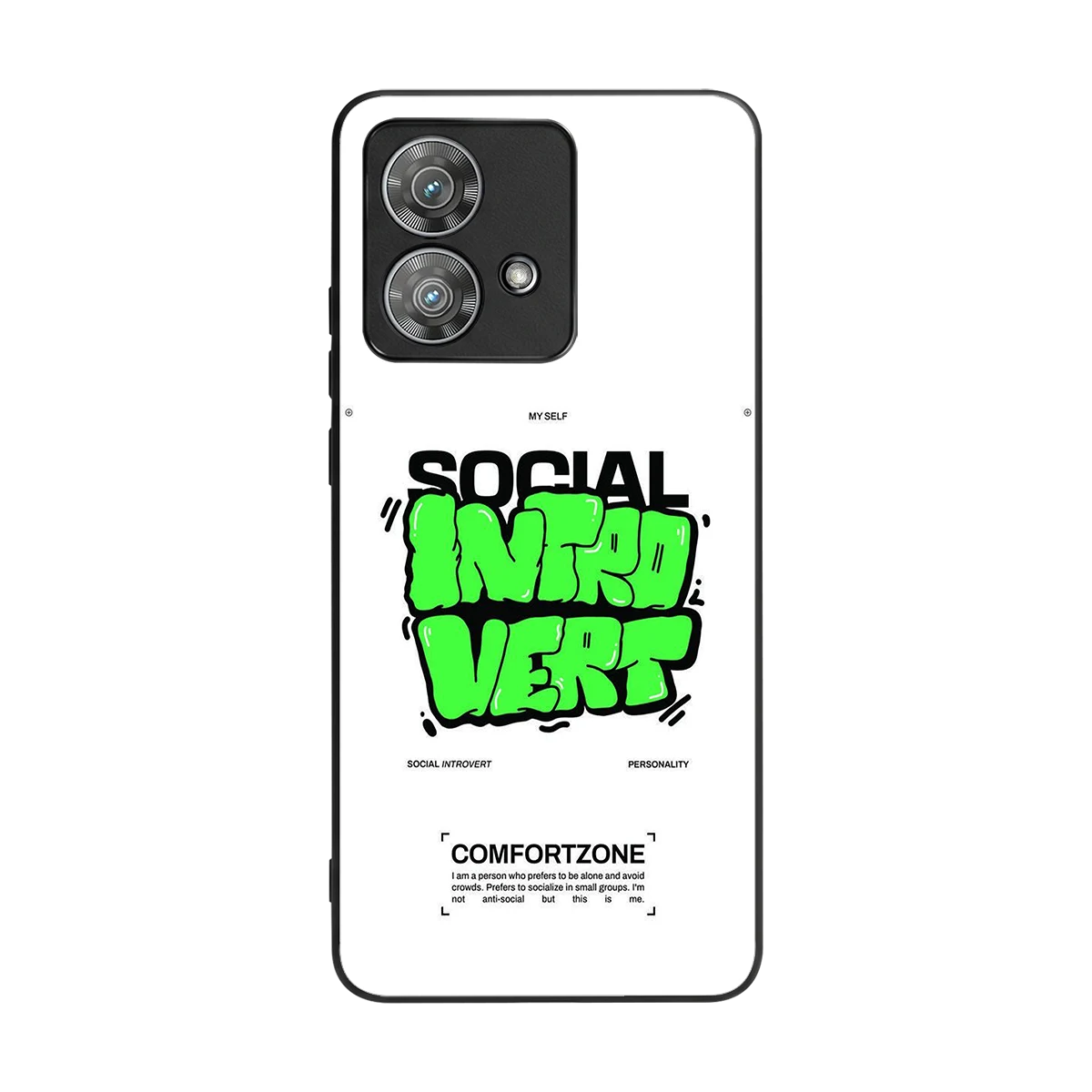 Social Introvert back phone cover | glass case for motorola edge 40 neo 5g