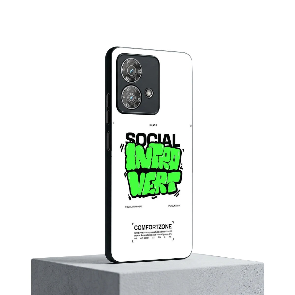 Social Introvert motorola edge 40 neo 5g mobile cover | shockproof glass phone case