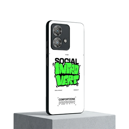 Social Introvert motorola edge 40 neo 5g mobile cover | shockproof glass phone case