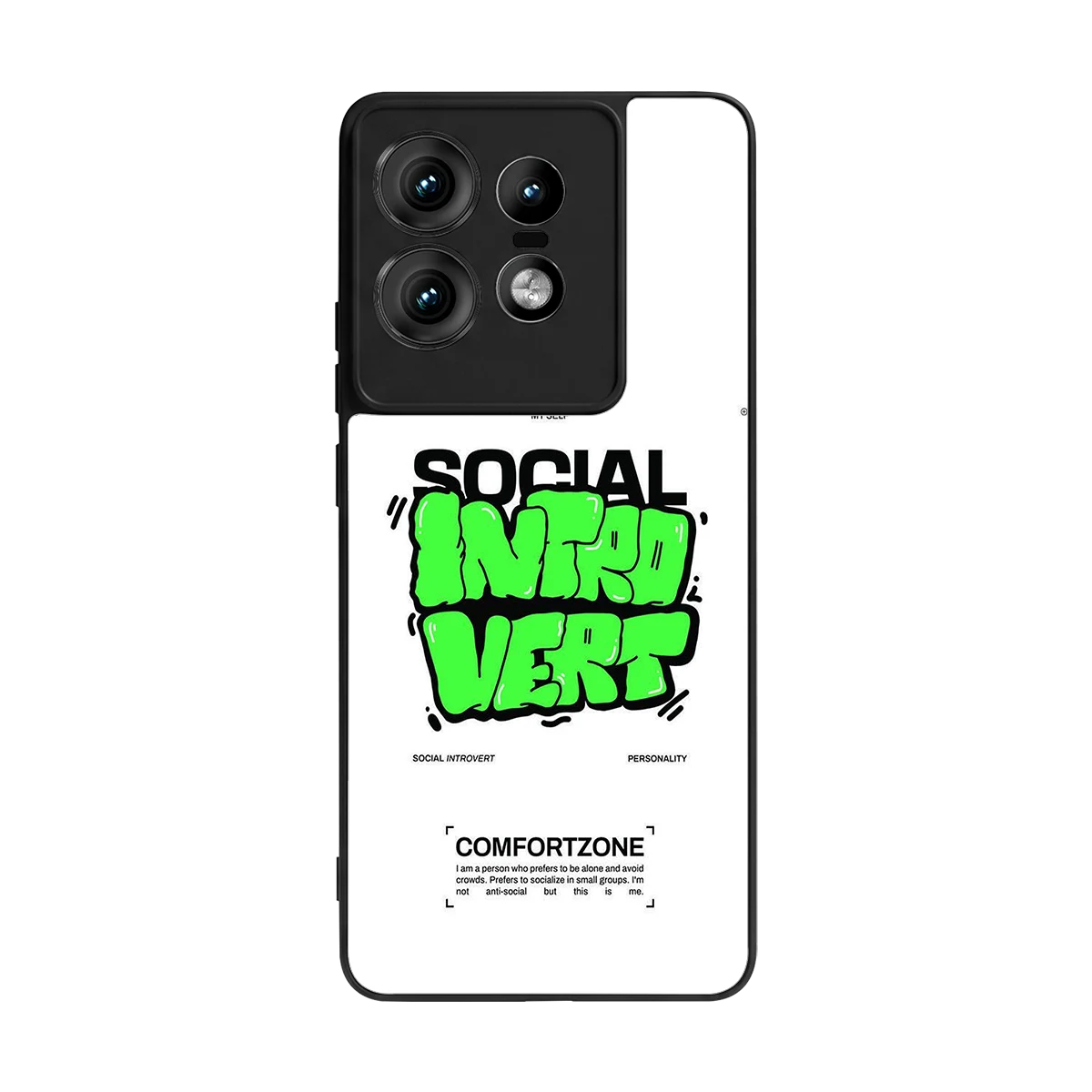 Social Introvert back phone cover | glass case for motorola edge 50 pro