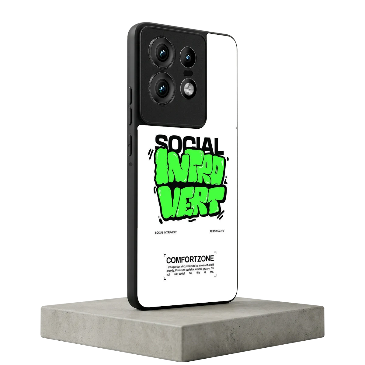 Social Introvert motorola edge 50 pro mobile cover | shockproof glass phone case