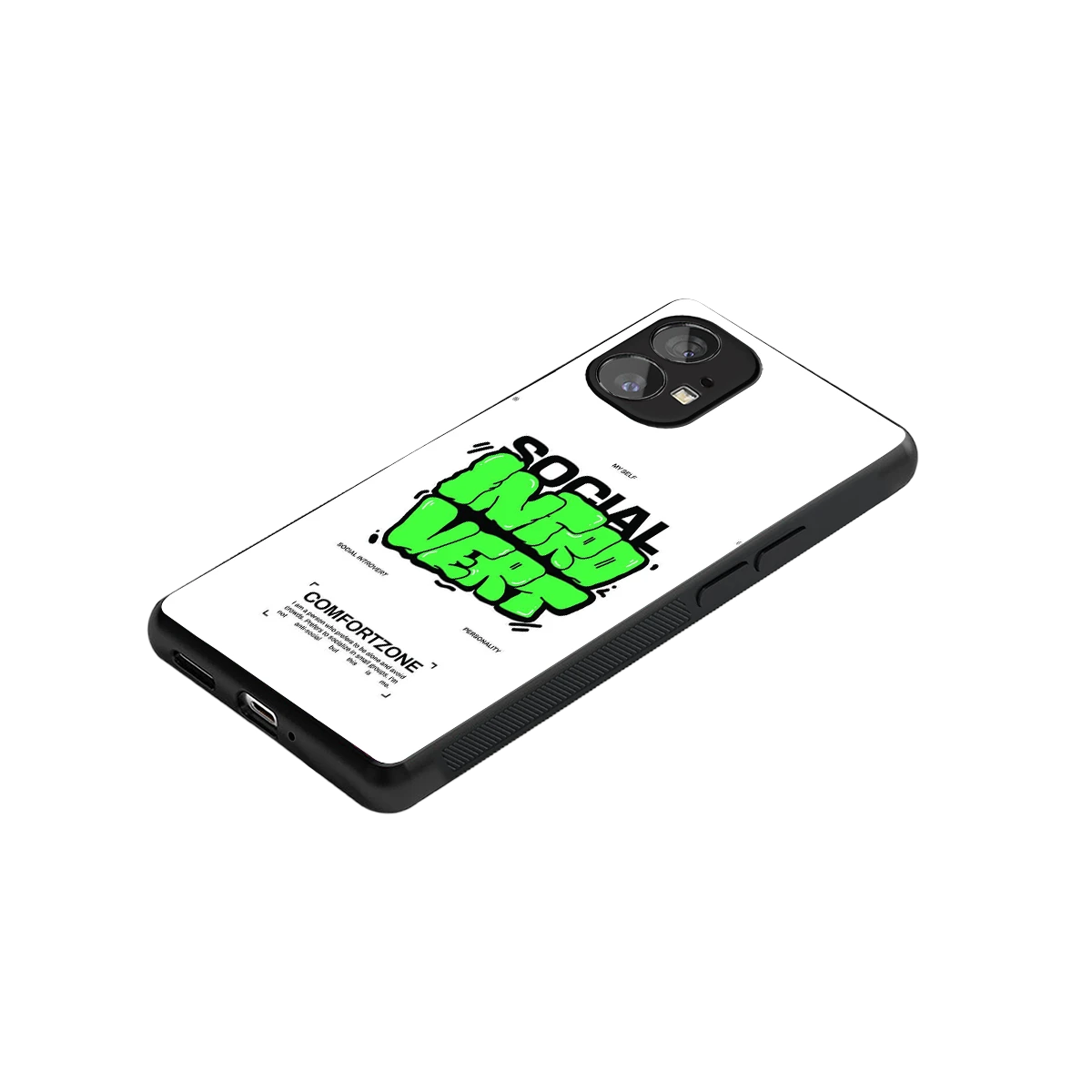 Social Introvert stylish phone case for nothing phone 1 | glossy glass and slim fit