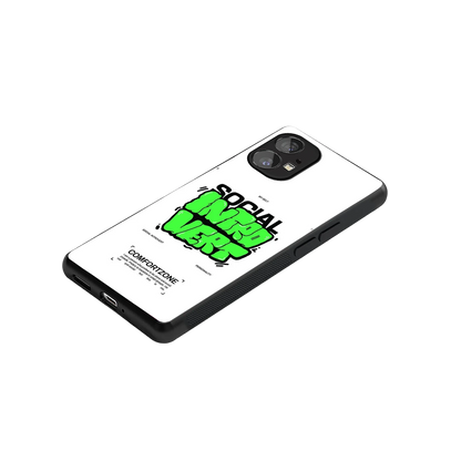 Social Introvert stylish phone case for nothing phone 1 | glossy glass and slim fit