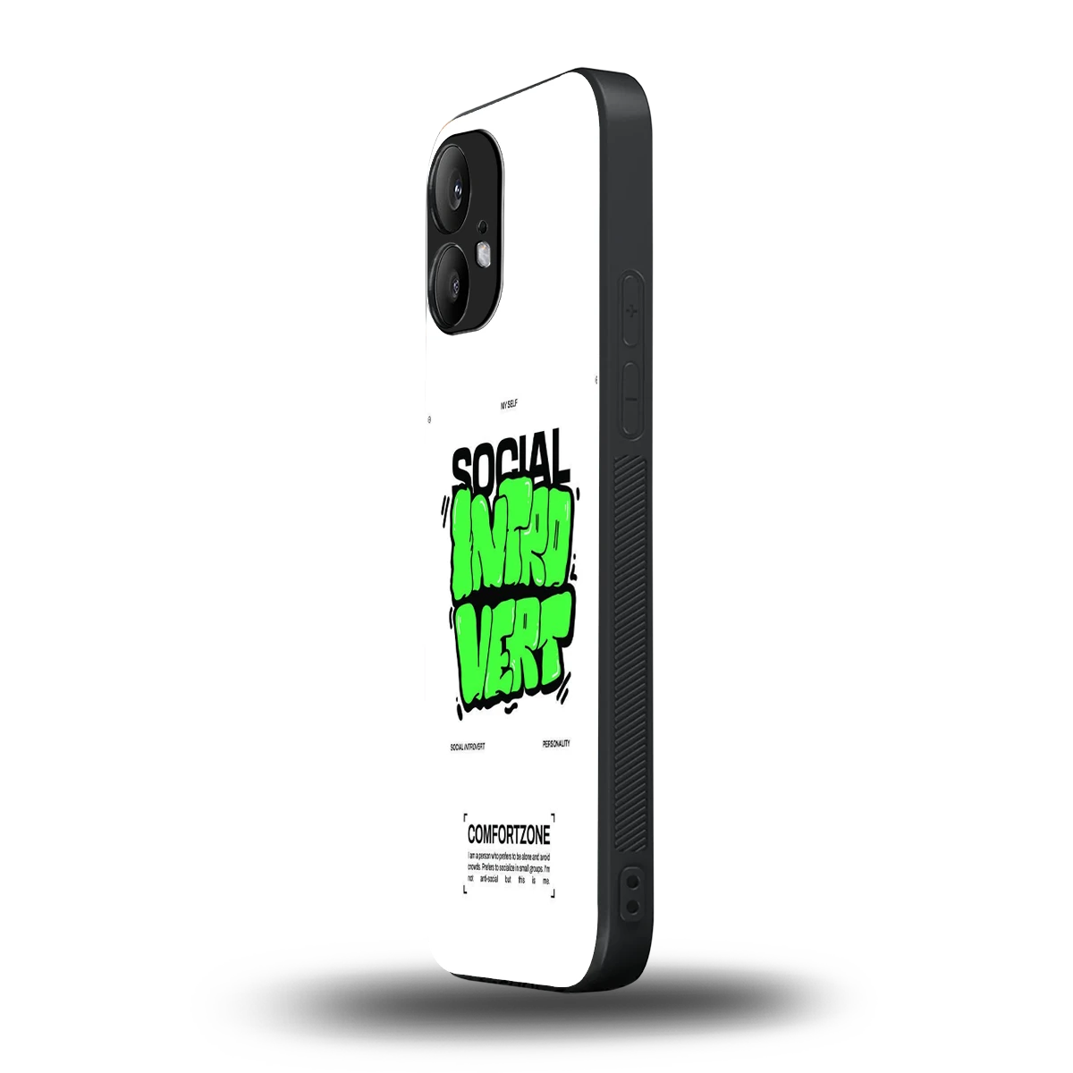 Social Introvert nothing phone 2 mobile cover | shockproof glass phone case