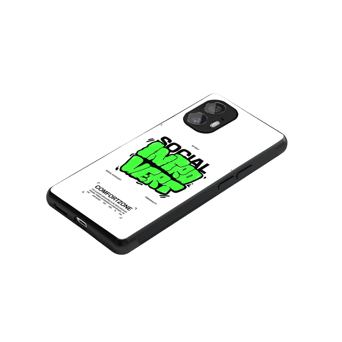 Social Introvert stylish phone case for nothing phone 2 | glossy glass and slim fit