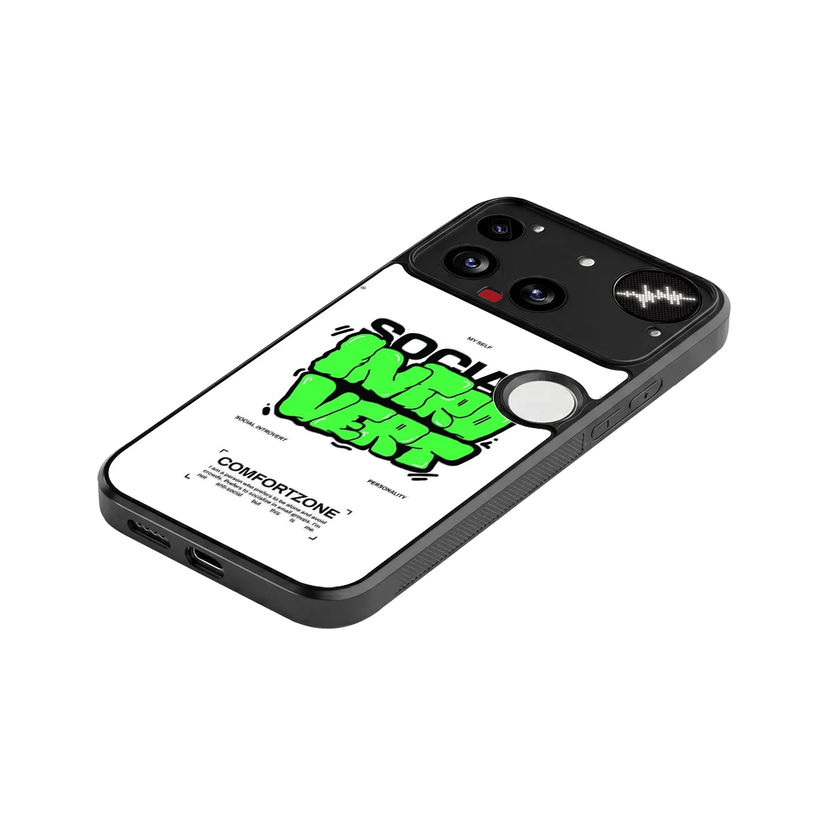 Social Introvert stylish phone case for nothing phone 3 | glossy glass and slim fit