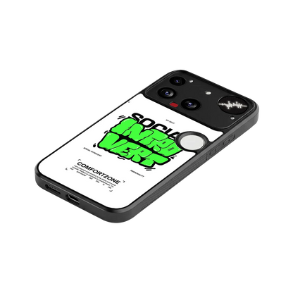 Social Introvert stylish phone case for nothing phone 3 | glossy glass and slim fit