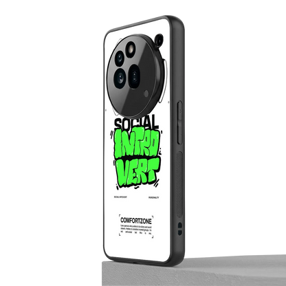Social Introvert nothing phone 3a pro mobile cover | shockproof glass phone case
