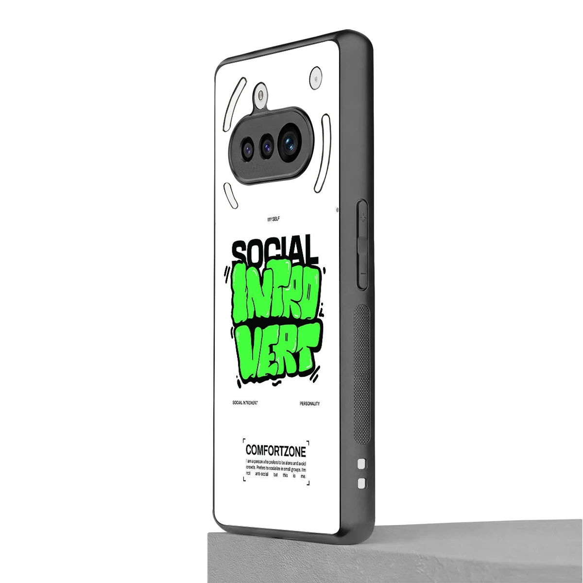 Social Introvert nothing phone 3a mobile cover | shockproof glass phone case